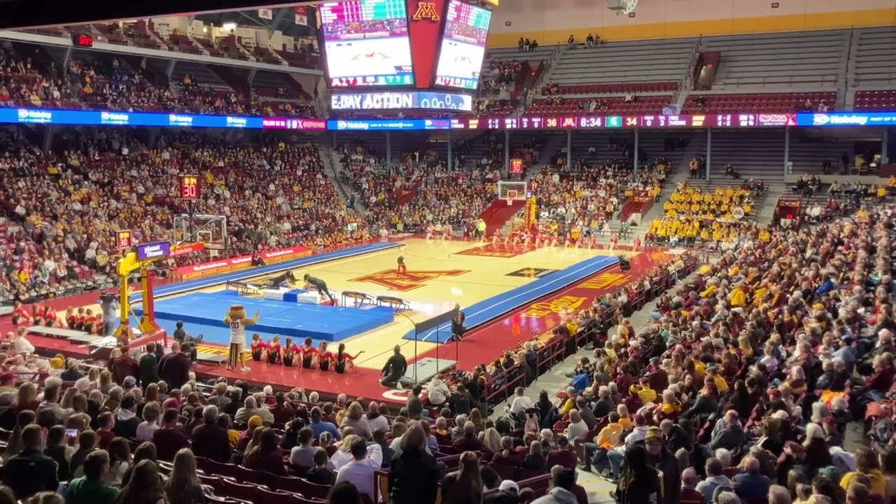 Fargo Morehead Acro Team Performance at Gopher Women Basketball Halftime Show (2 -22-26)