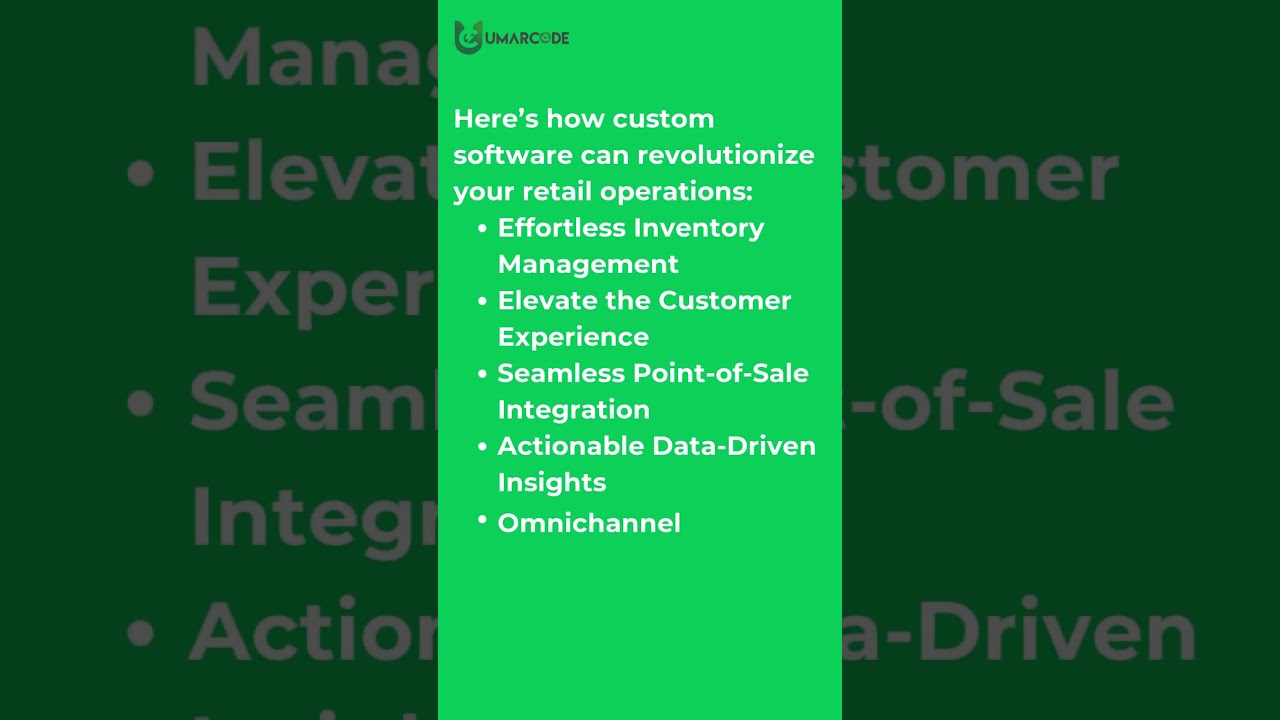 How Custom Software Can Boost Brick-and-Mortar Retail Business| UmarCode | SaaS Development Services