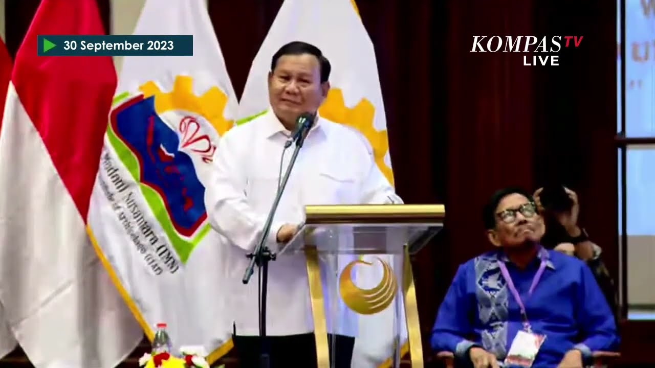 [FULL] Pidato Prabowo di Seminar Nasional Kebangsaan Bersama 1000 Guru, Rektor & Cendekiawan