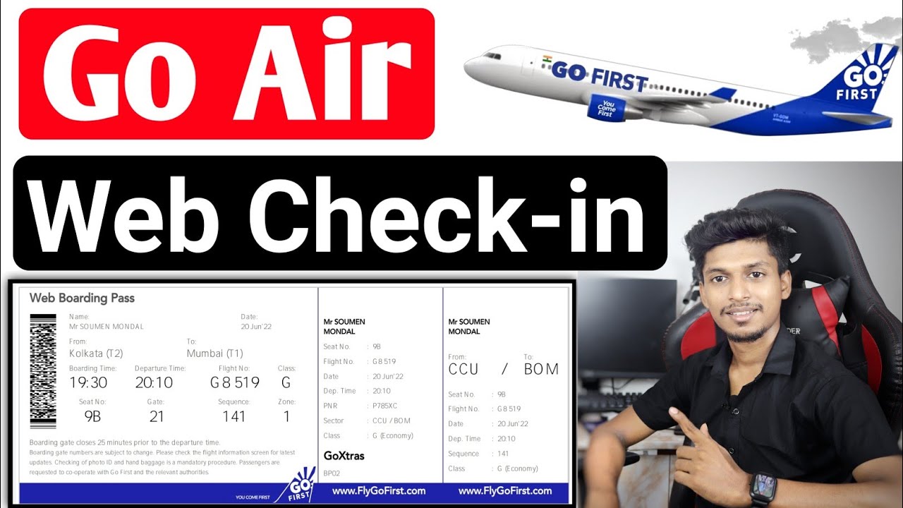 Go First web check-in I go Air Flight Web Boarding Pass Download kaise kare