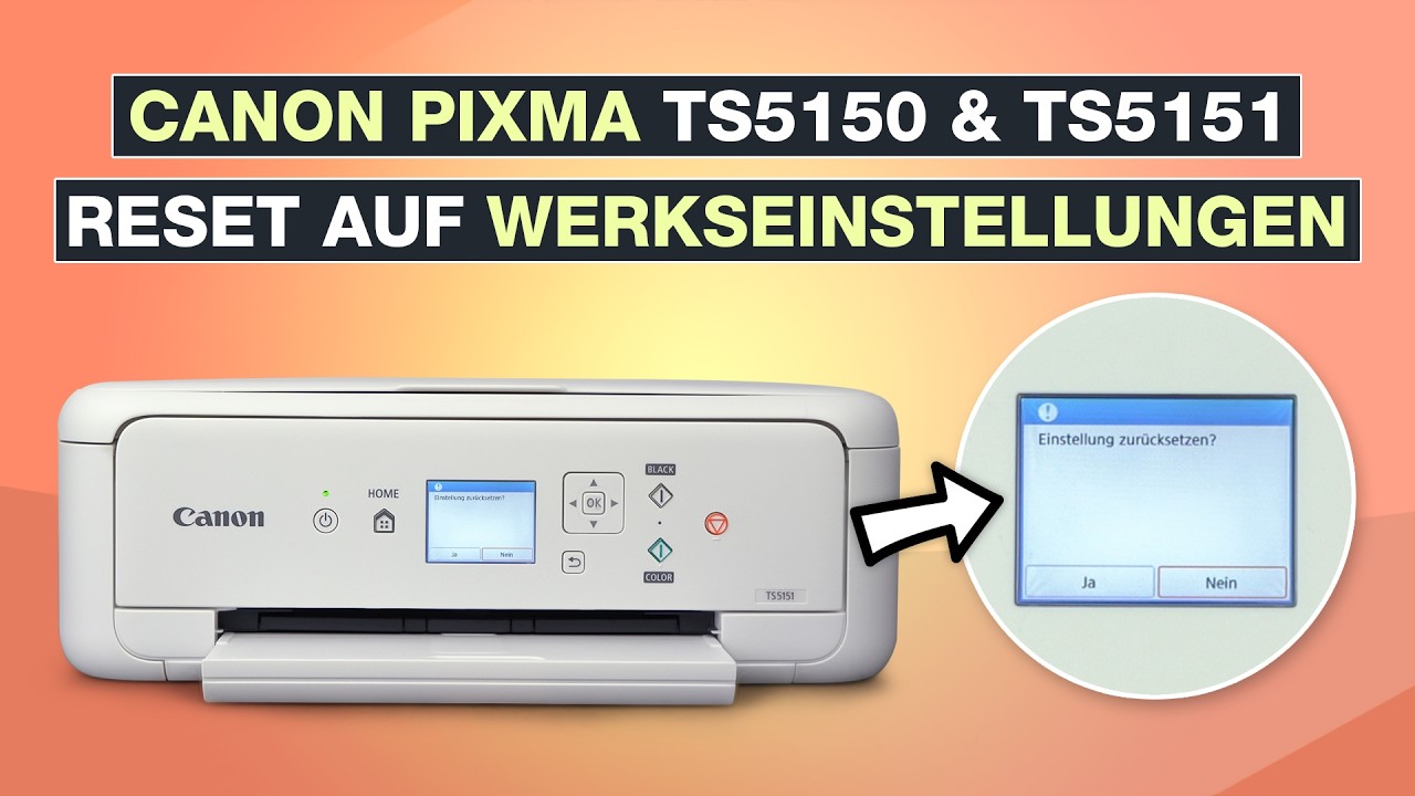Canon Pixma TS5150 & TS5151 Reset auf Werkseinstellungen & WLAN-Modus starten – Testventure