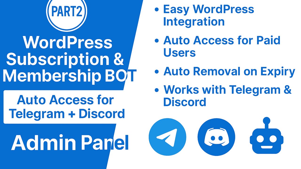 Admin Dashboard Tour &ndash; Full Control of Telegram Membership Bot (Part 2) | WordPress Channel Manager