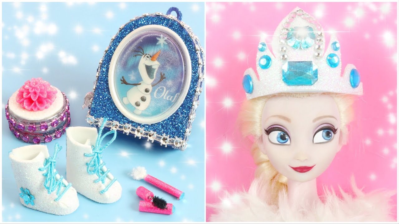 DIY Miniaturas de Bonecas: Hacks Inteligentes Para Barbie e Elsa, Mini Boneca Artesanatos, Hacks