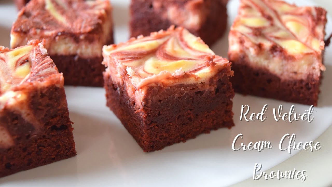 Red Velvet Cream Cheese Brownies | Sundaebake