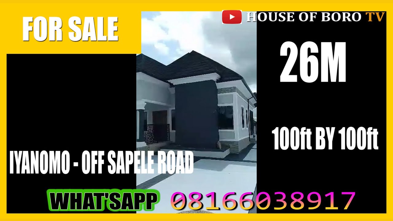 HOUSE FOR SALE AT IYANOMO OFF SAPELE ROAD BENIN CITY, EDO STATE NIGERIA