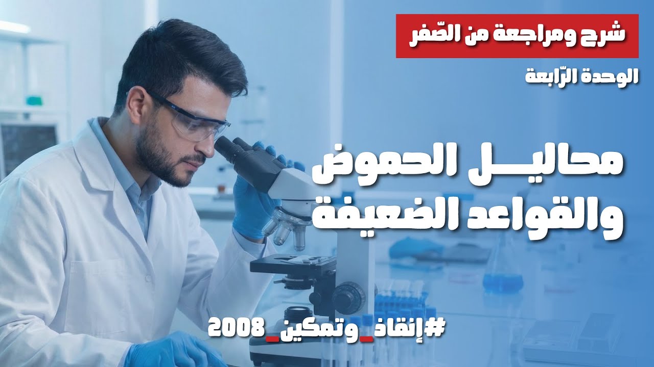 محاليل الحموض والقواعد الضعيفة | 09 | مكثف كيمياء 2008 | محمد أبو الهيجاء