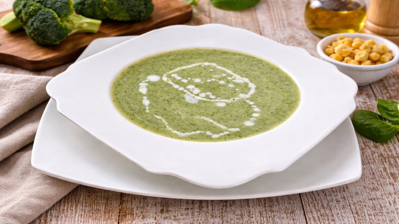 شوربة البروكلي كريميه كتجي الديدة بطريقة سهلة وسريعة التحضير soupe de brocoli