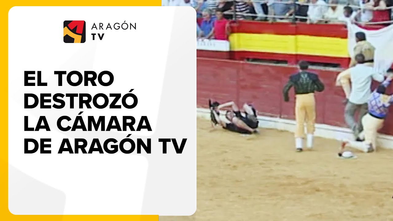 #Momentazo4 | El toro destroz&oacute; la c&aacute;mara de Arag&oacute;n TV