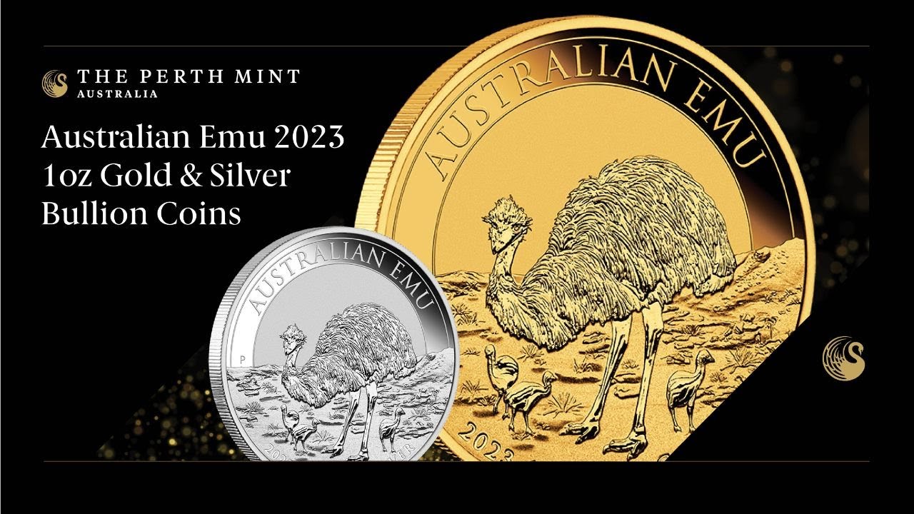 Australian Emu 2023 1oz gold and silver bullion coins