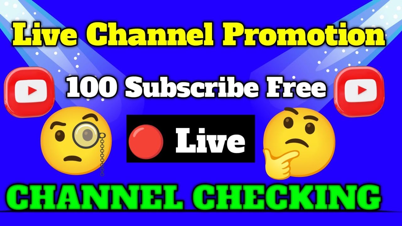 Live Channel Promotion 🏆 100 Subscribe Free 🔴Live Channel Checking 😎