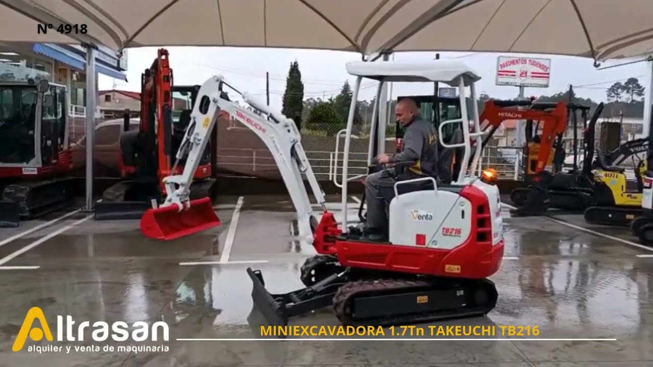 EXCAVADORA 1.7Tn TAKEUCHI TB216 Nº4918