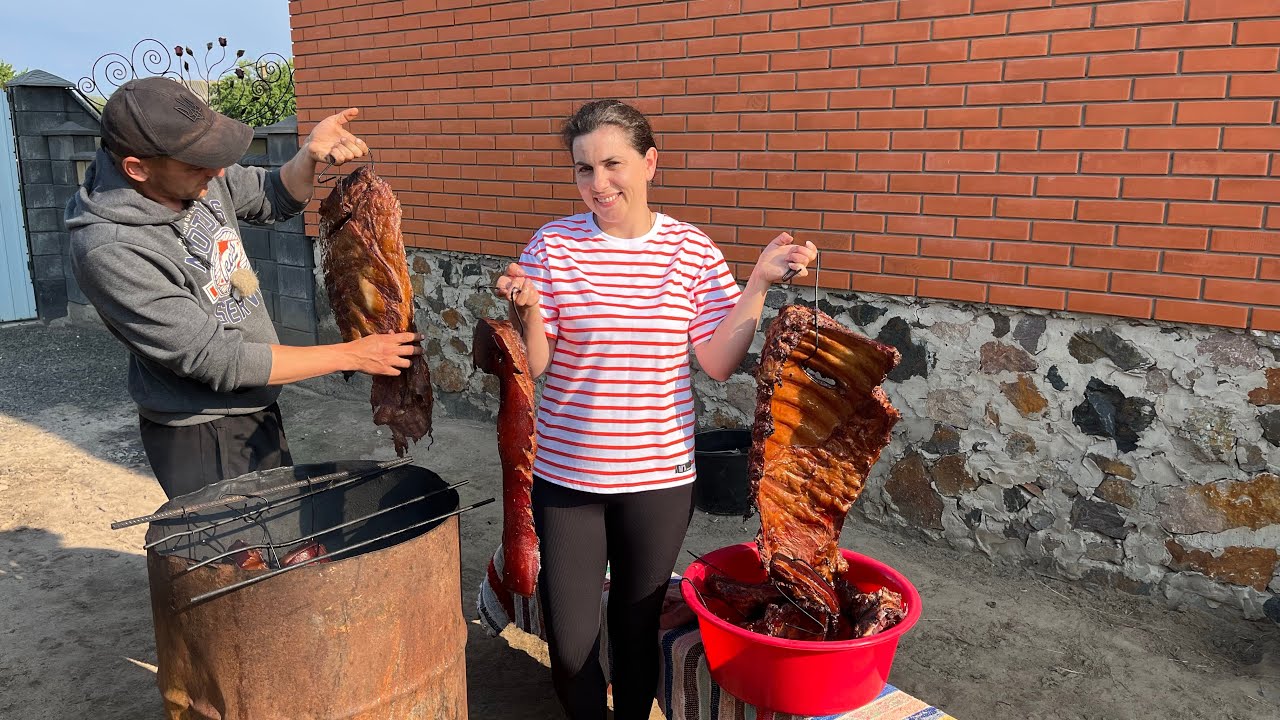 Копчення на дровах💥💥💥 у бочці!!! Простий маринад!