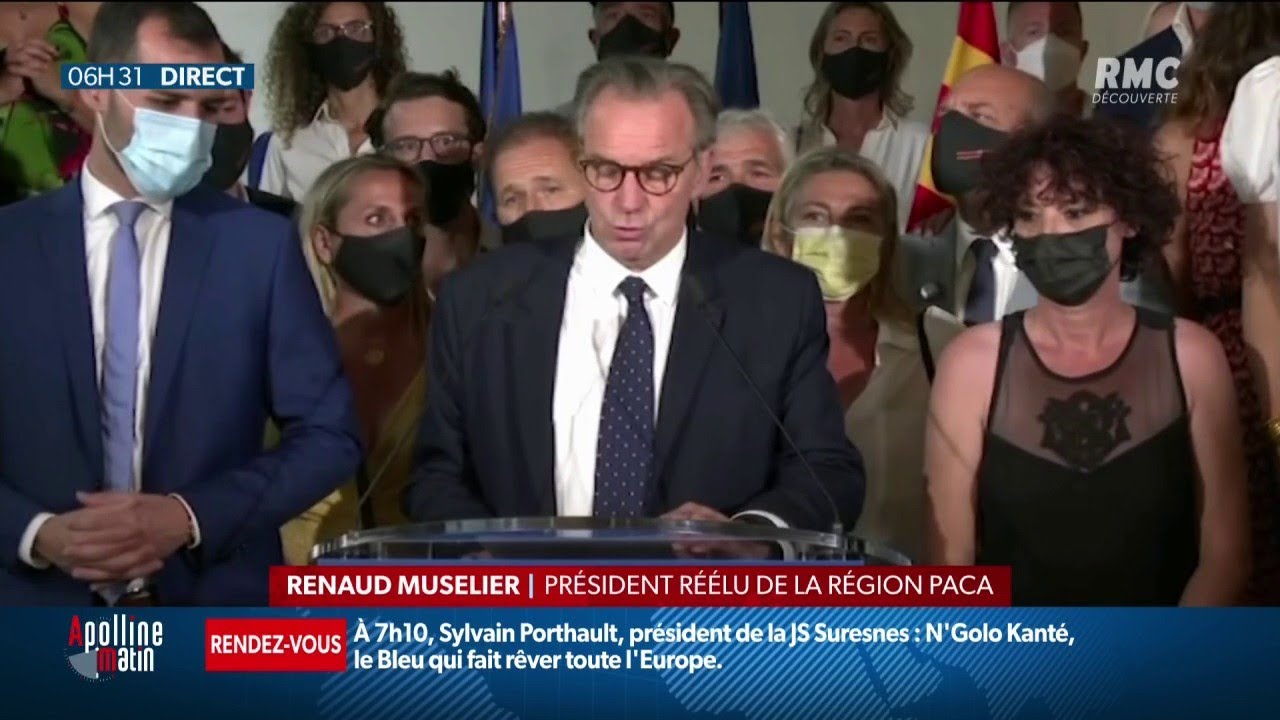 Régionales: Face au RN, Renaud Muselier remporte la région PACA avec 57,30% des suffrages