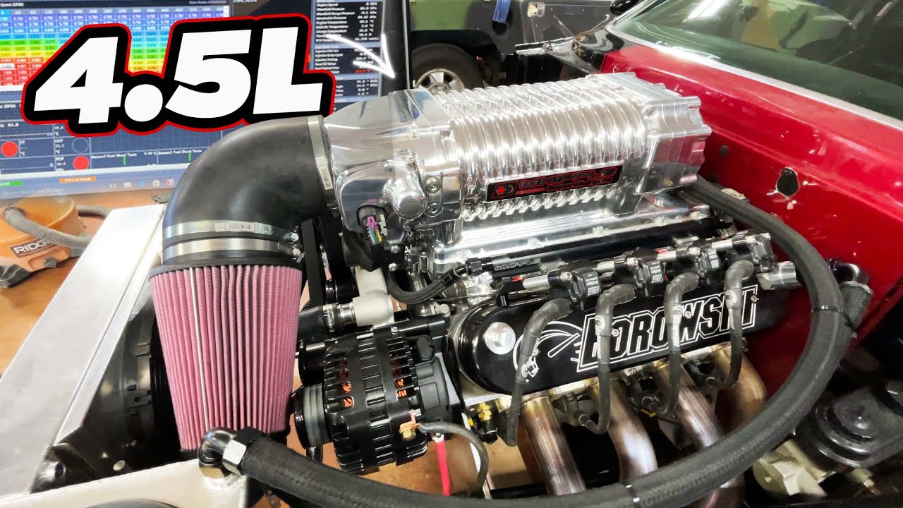 4.5L Whipple Supercharged  427CI LSX First Start!