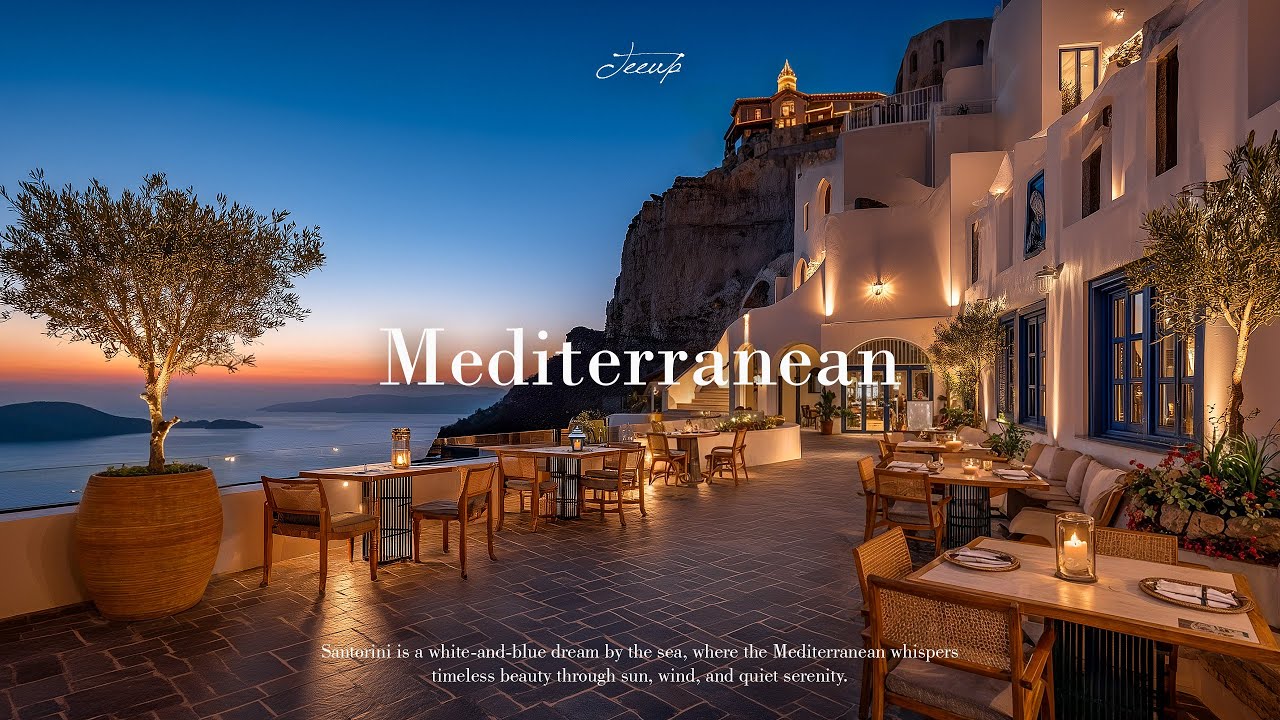 Italian Vibes & Mediterranean Jazz Music 🎶  Serene Amalfi Coast & Lake Como Relaxing Scenery 4K