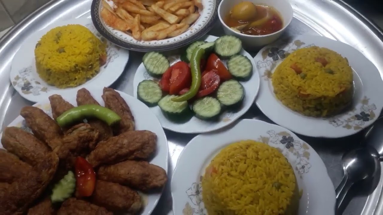 كفته فراخ وأرز بسمتي 🐔🐔🐔