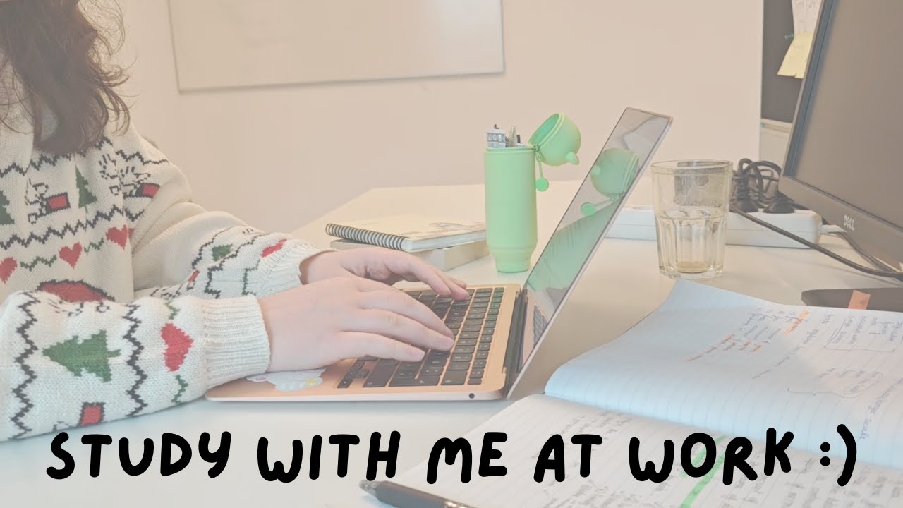 study with me | 1 hour | work setting | brown noise | study motivation ♡