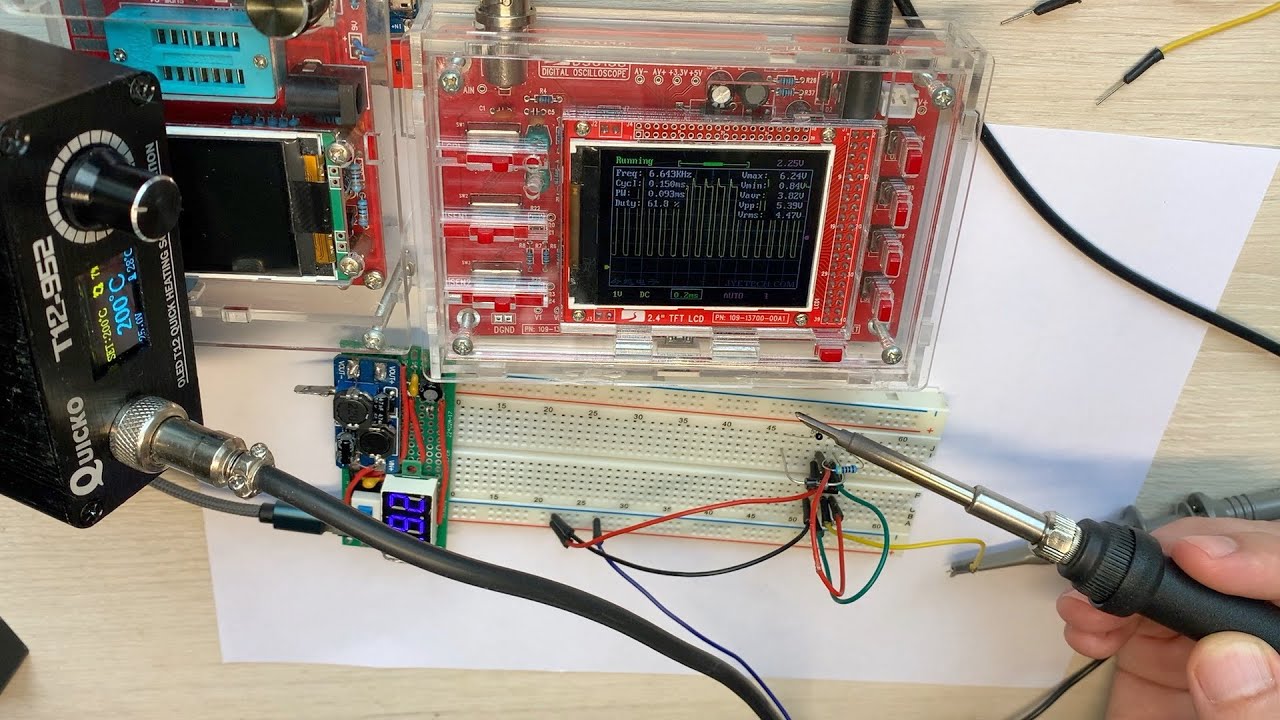 Thermal-adjusted PWM controller based on 555 timer: schematic & breadboard test