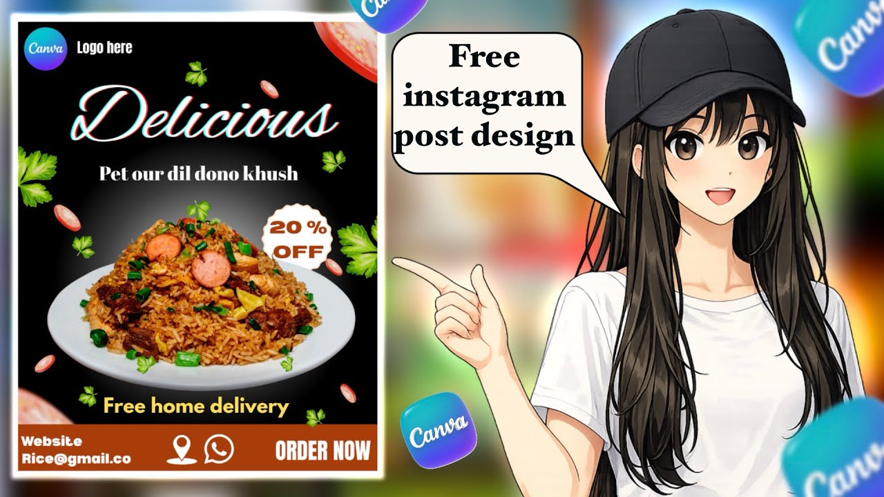 How to design free Instagram post in canva | tutorial | for beginners 