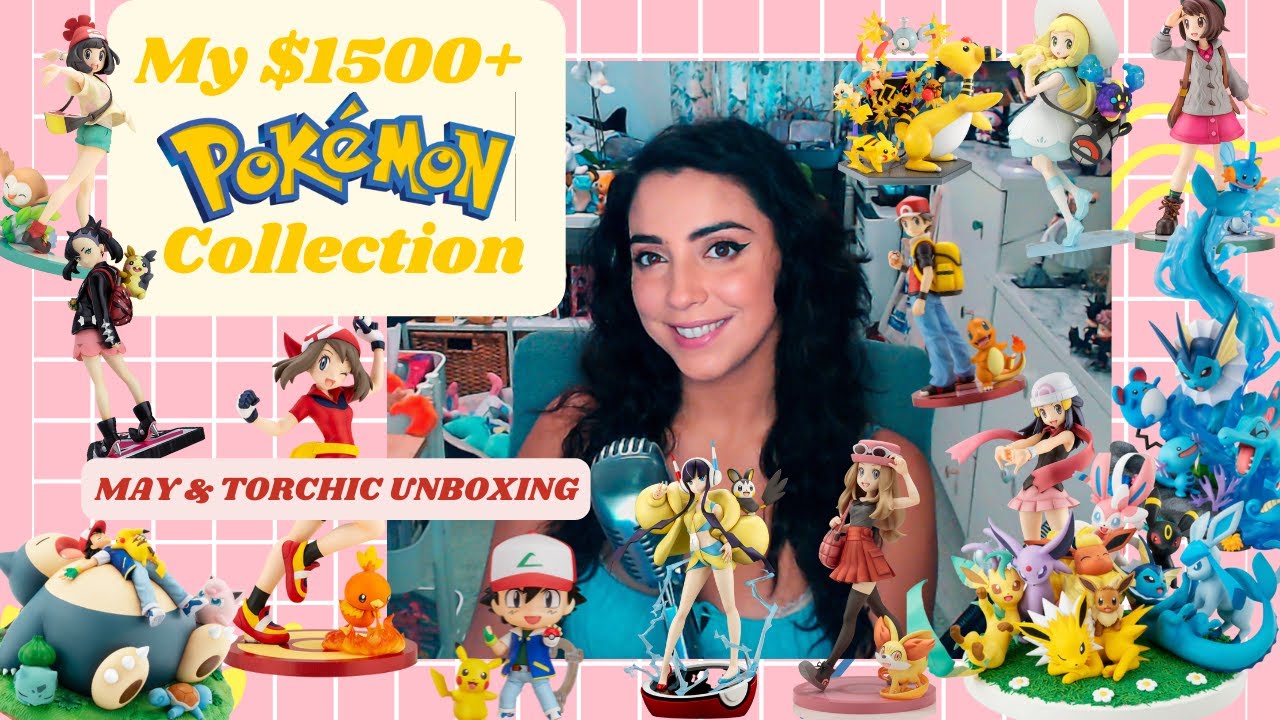 My $1,500+ Pokemon Collection ~Kotobukiya May & Torchic Figure Unboxing ~ figures, art & more