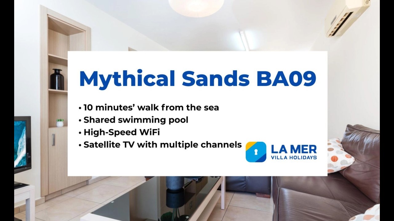 Mythical Sands BA09 | 2 Bedroom Holiday Apartment in Protaras Cyprus with Pool