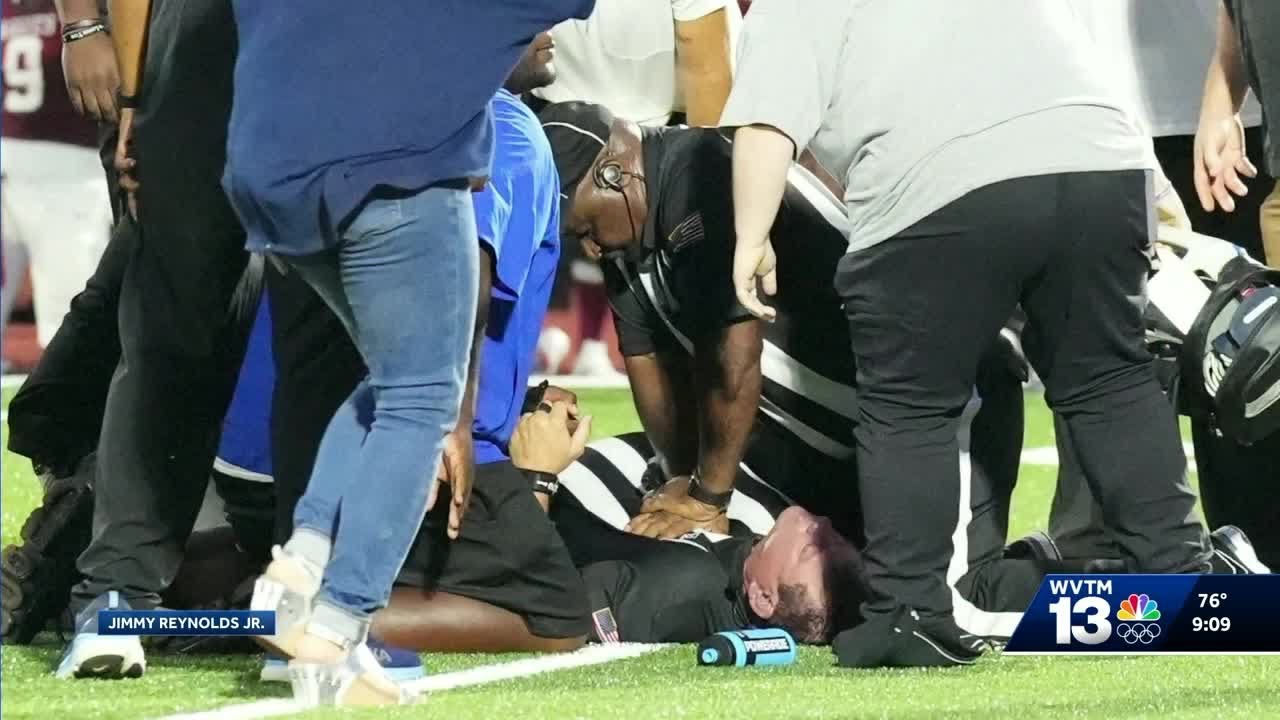 Referee helps save the life of a colleague during a Sylacauga football game