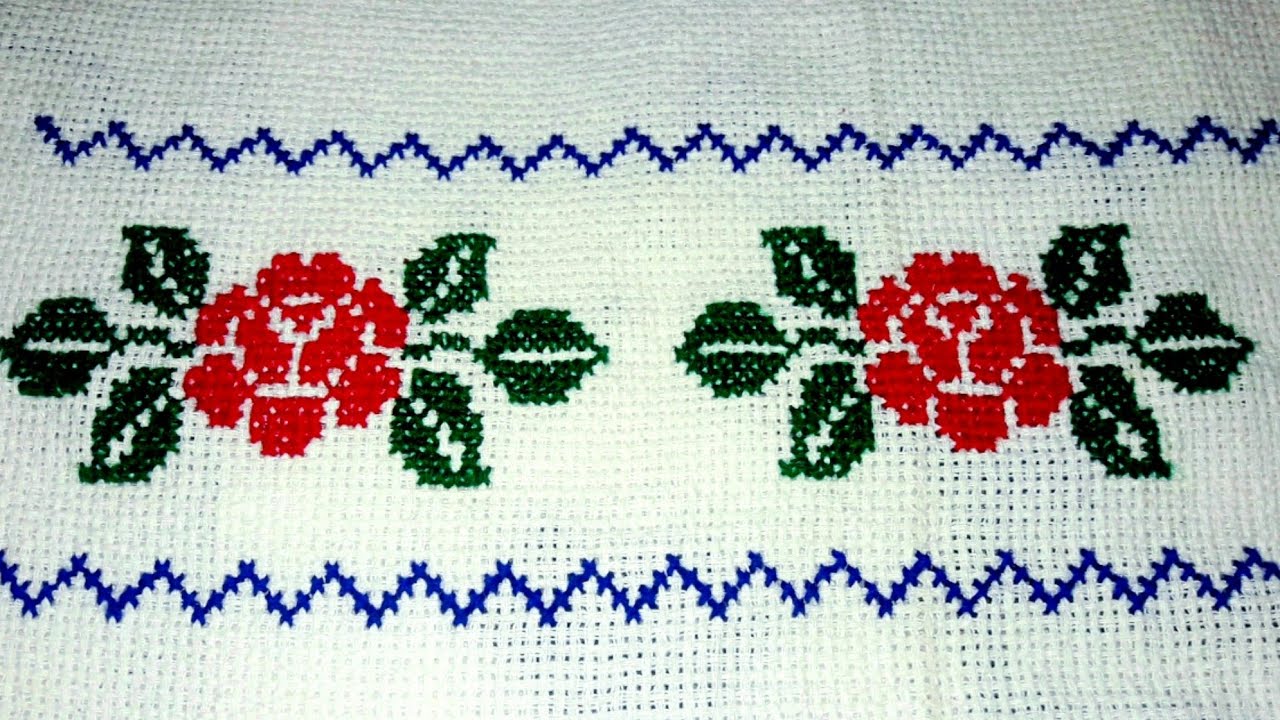 dusuti bedsheets Cross Stitch embroidery/latest beautiful border  design