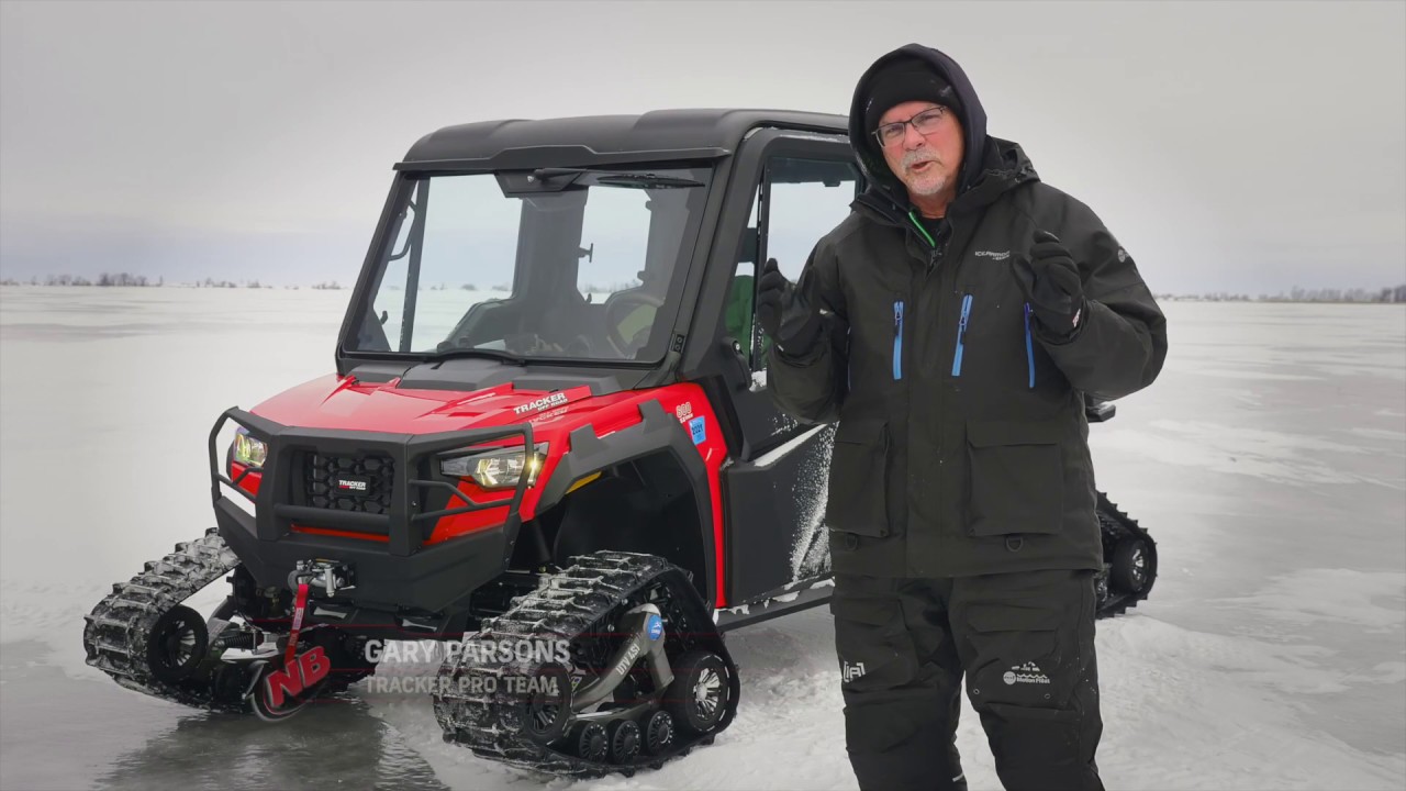 Using the Tracker Offroad UTV on the Ice
