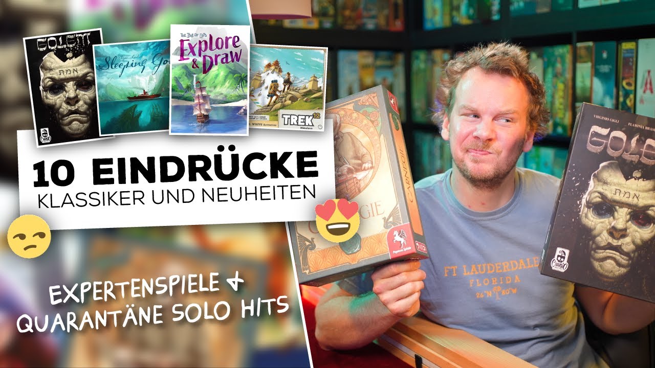 10 Brettspiel Eindrücke ⚓ Golem, Carnegie, Sleeping Gods, uvm.