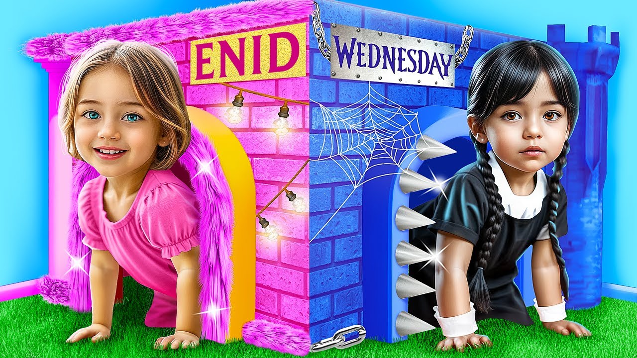 Wednesday Baik VS Enid Buruk! Perombakan Ekstrim Rumah Kecil!