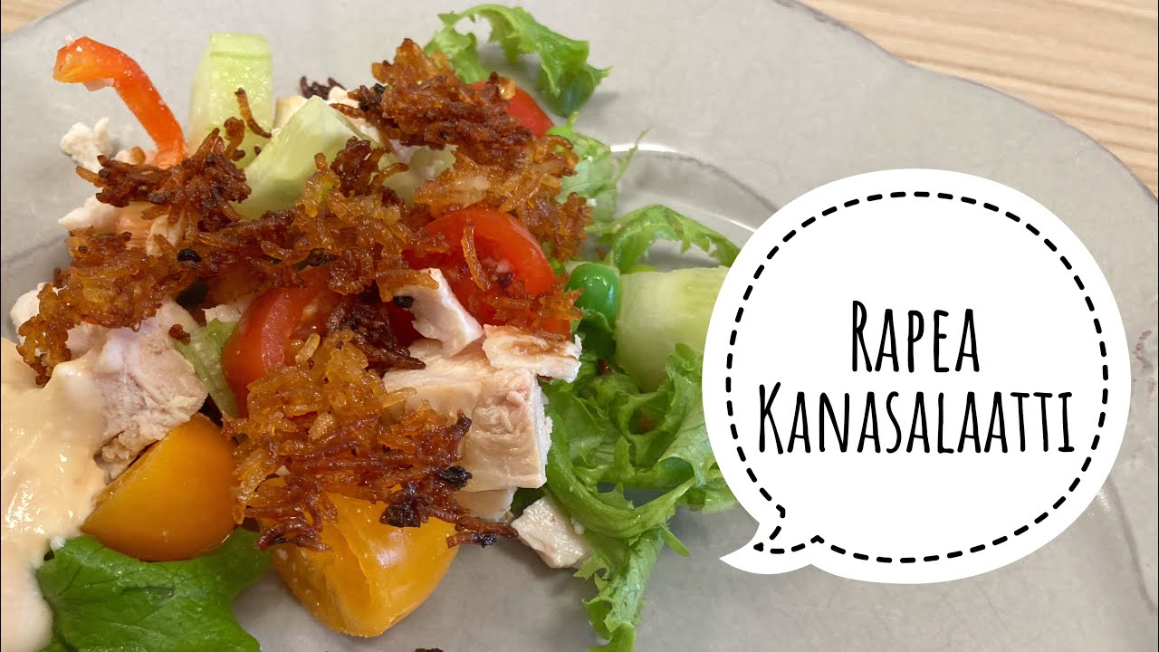 Kanasalaatti rapealla riisillä