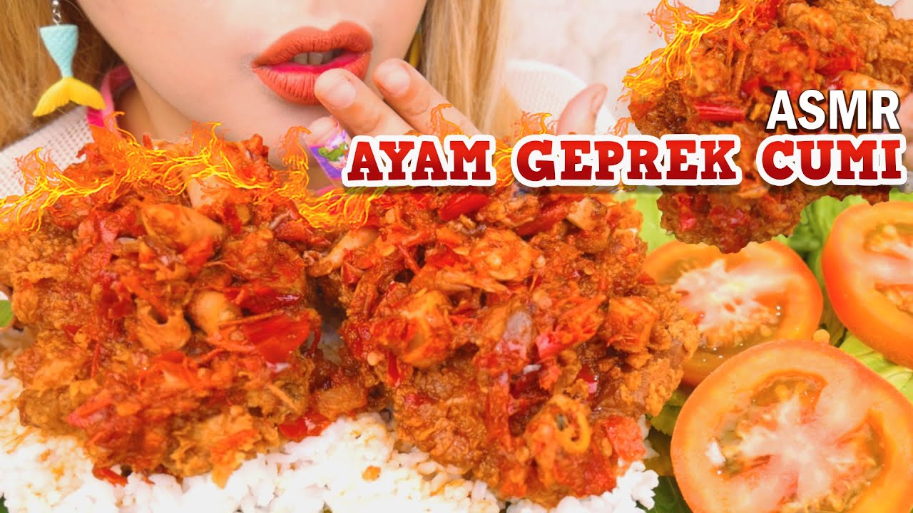#221 Request ASMR AYAM GEPREK SAMBEL BABY CUMI ASIN TIBA-TIBA MELAYANG PEDESNYA 🥵 | ASMR Indonesia