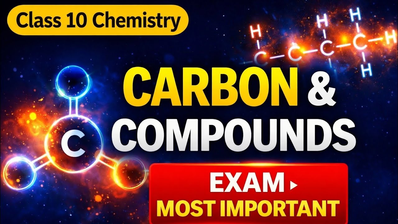 Carbon and its compounds! Class 10th! Chemistry! Most important topics!