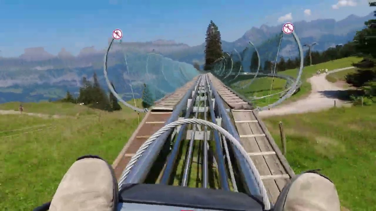 The Best Alpine Coaster in The World - Rodelbahn Floomzer Summer Toboggan Run Bergbahnen Flumserberg