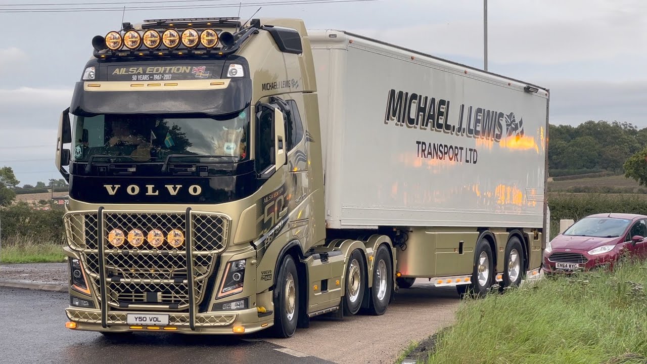 TRUCKFEST 🇬🇧 Original Newark UK 2023 | Part 3 Trucks Leaving Scania V8, DAF, Volvo open pipes sound