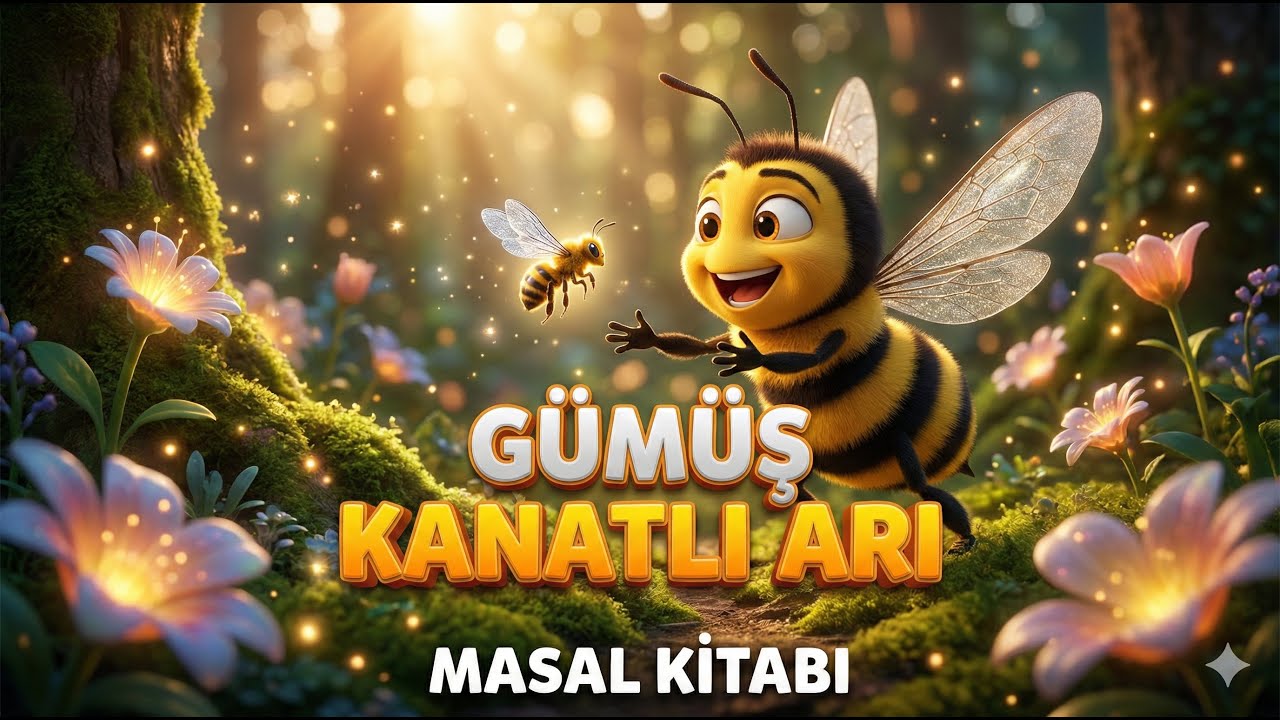 Minik Arı Pırpır ve Gümüş Kanatları - Eğitici Masallar Çizgi Film 🐝✨🌿