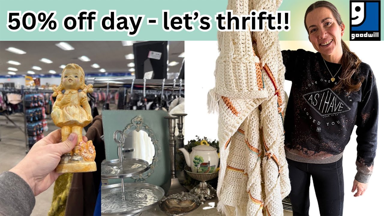 50% off everything at Goodwill! Home Decor Thrift With Me