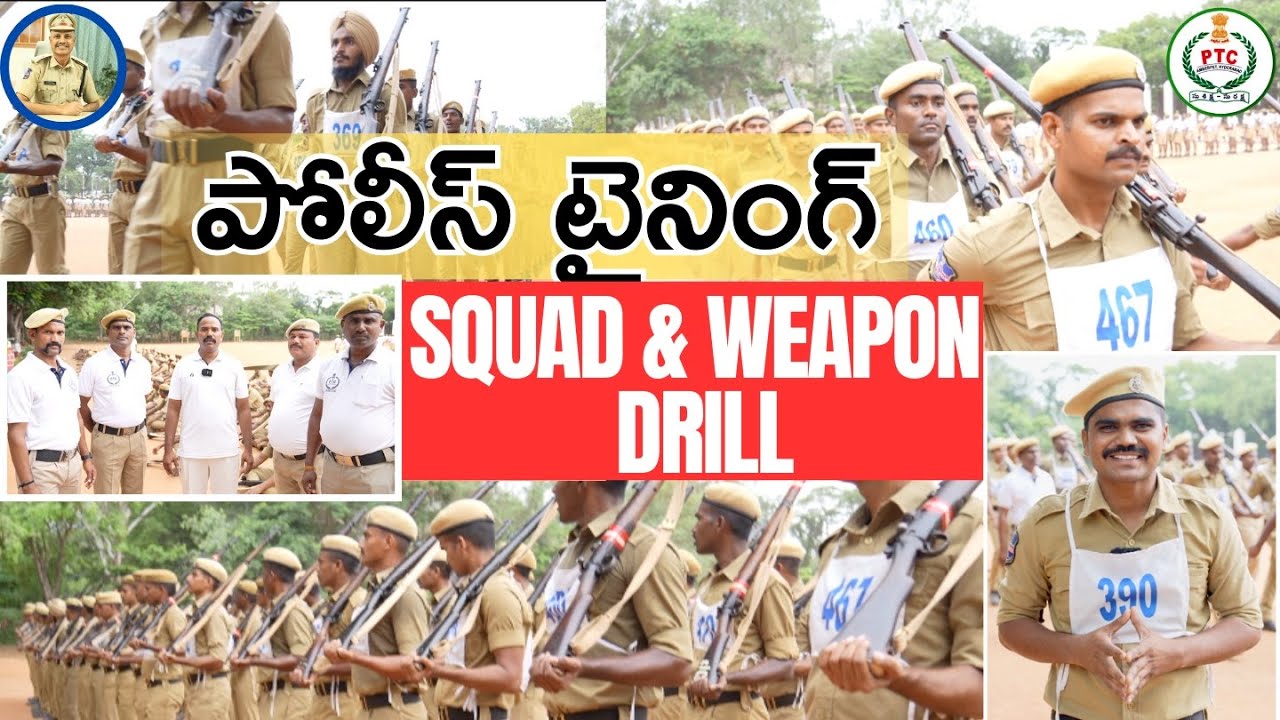 SQUAD & WEAPON DRILL At || POLICE TRAINING COLLEGE SCTPCs (CIVIL)-2024 || #tspoliceconstable #tslprb