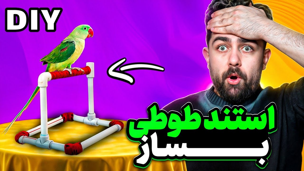 ساخت استند همه کاره برای طوطی || DIY Multi-Purpose Stand for Parrots