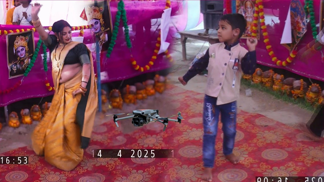 जिला औरैया में#Viralvideo छोटे देवर ने भाभी को हराया डांस में 🎥drone camera सूट #dharmendra Shastri