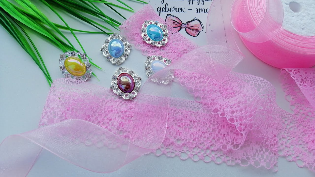 Их сможет сделать каждый! Бантики из репса и органзы  Ribbon bows/ laços de fita #beadpark