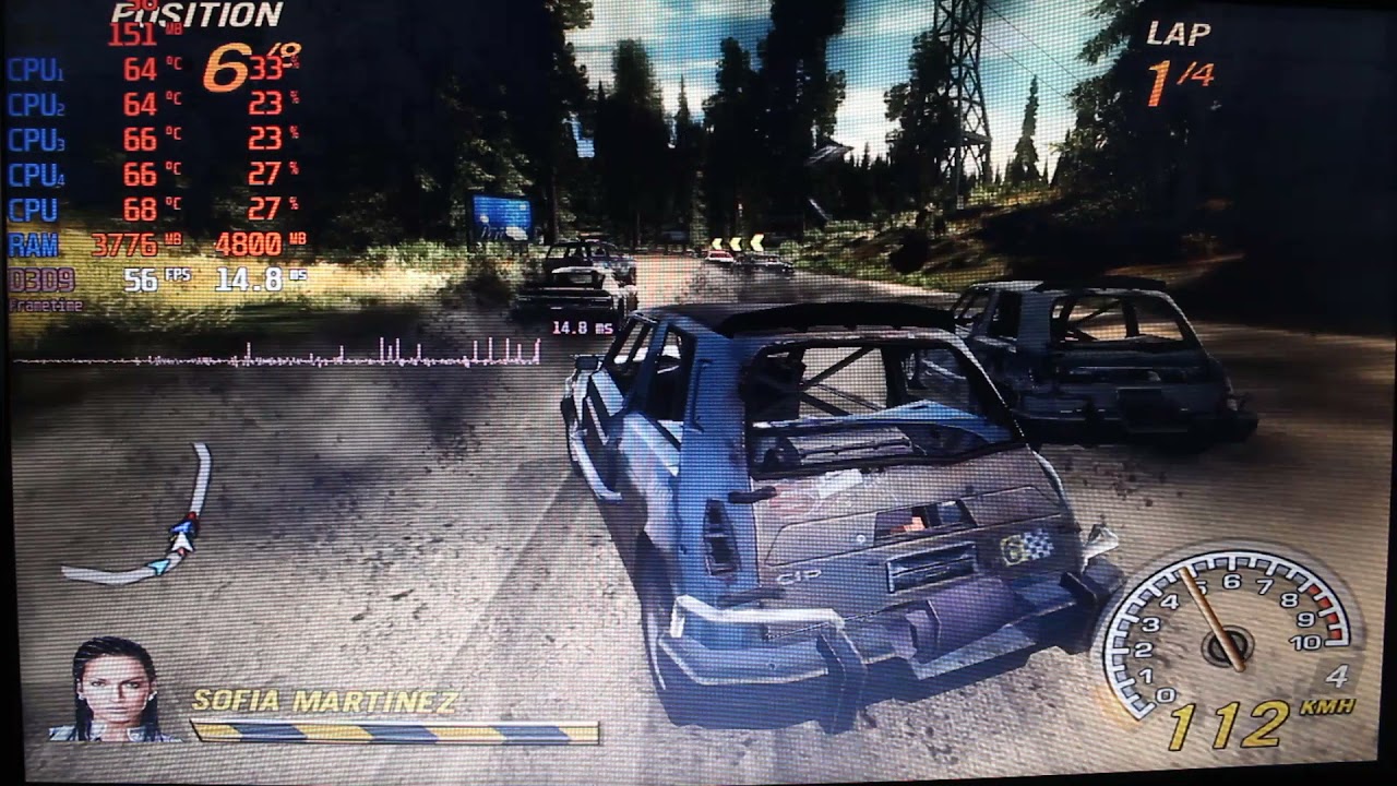 FlatOut 2 on i3 3227U/8gb ram.