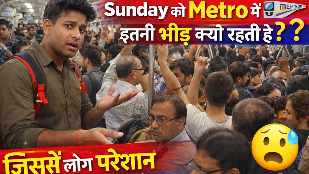 Sunday को metro में इतनी भीड़ क्यो रहती हैं जिसमे लोग परेशान रहते हैं #viralvlogs #Devromanticvlogs
