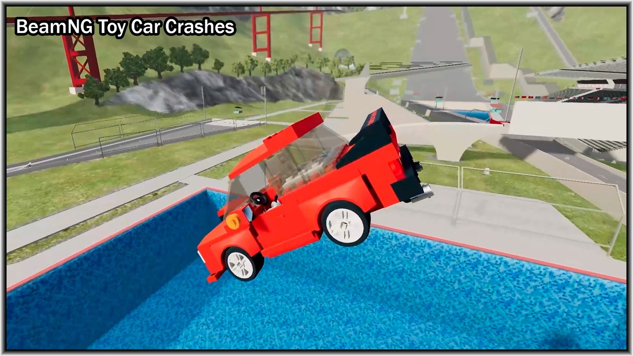 LEGO Cars Dive into a Swimming Pool! #3 - BeamNG.drive