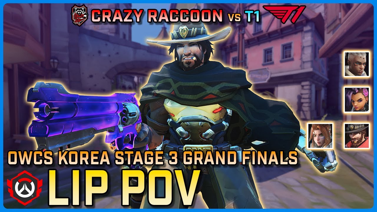 [ Lip ] KING of Hitscan | Crazy Raccoon vs T1 | OWCS Korea Stage 3 Grand Finals