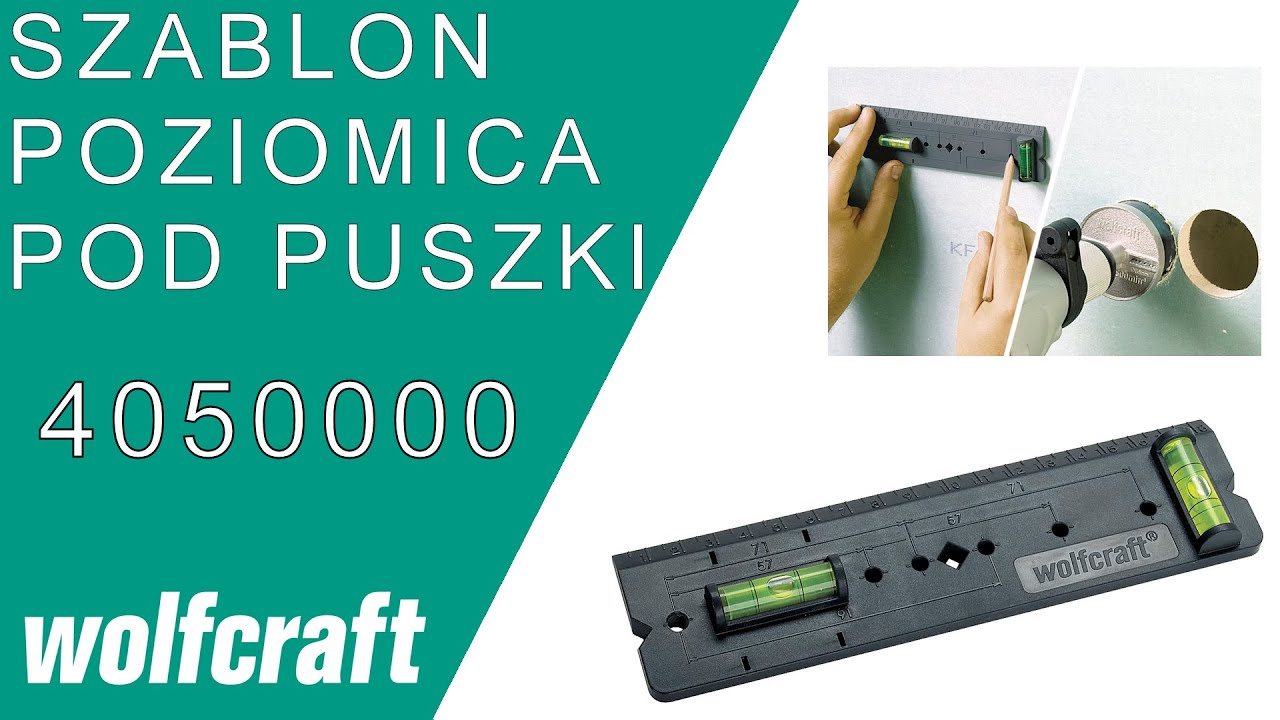 WOLFCRAFT 4050000 poziomica szablon pod puszki