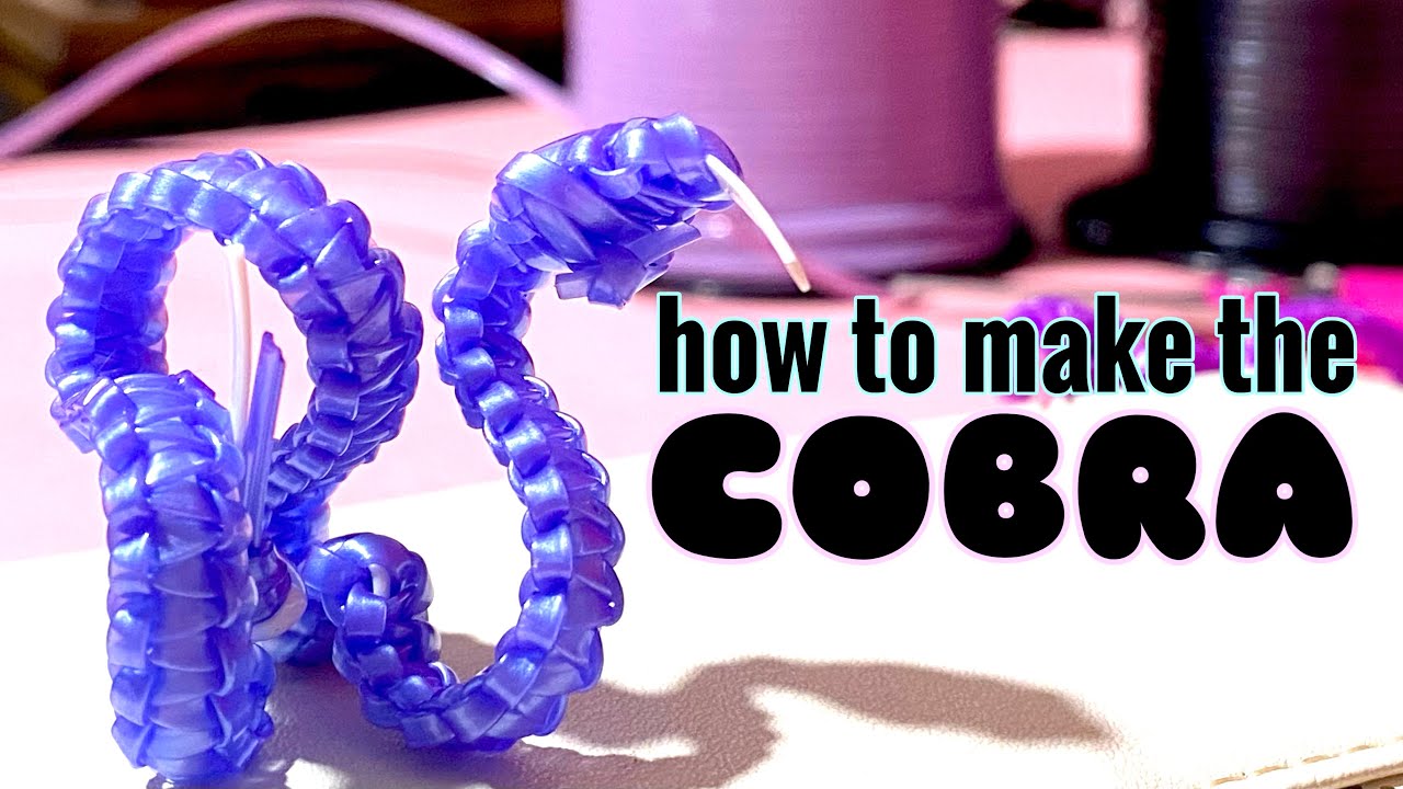 How to make the Cobra lanyard, boondoggle, Scoubidou with gimp & plastic string