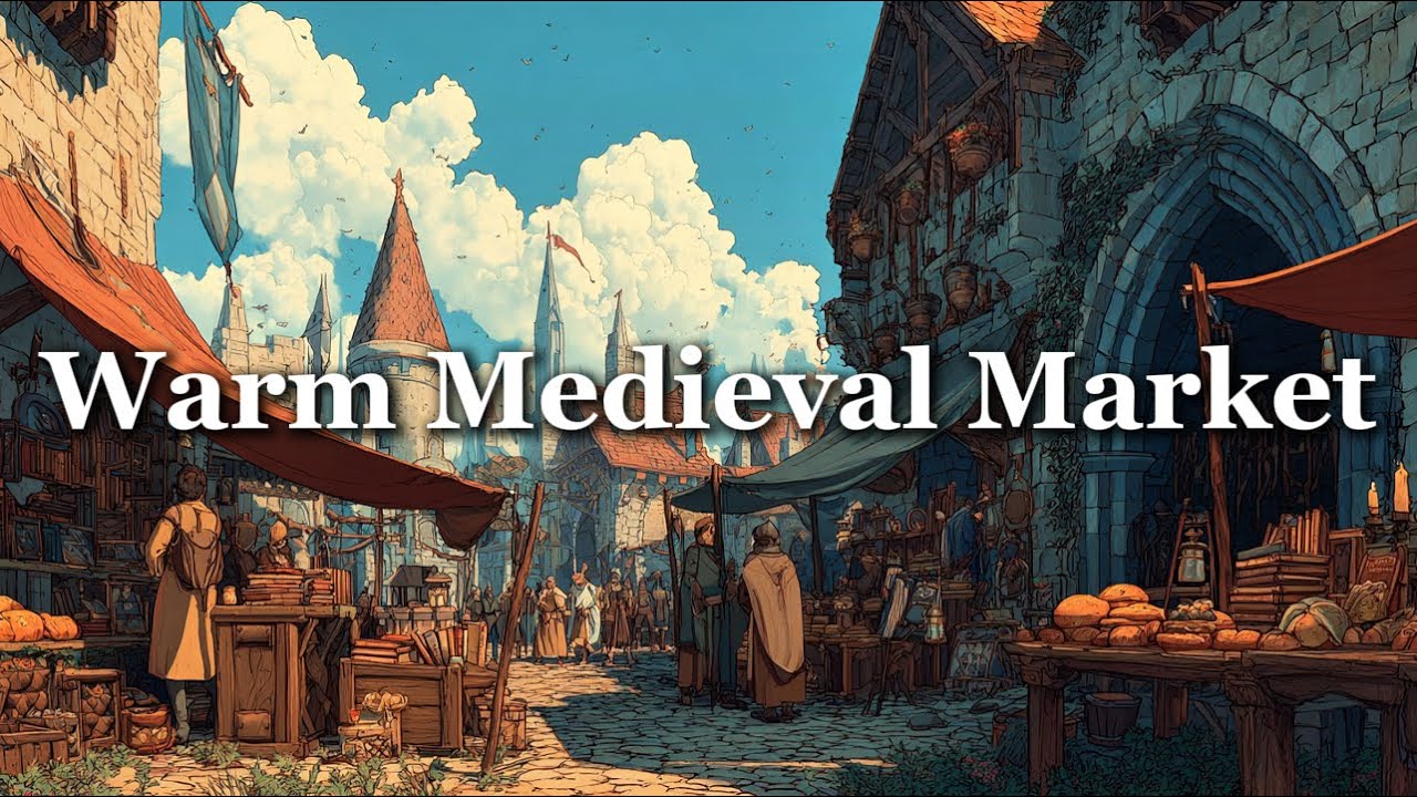 [Celtic BGM] 따뜻하고 평화로운 시장의 하루, 판타지 힐링 중세시 켈트 음악 | Warm Medieval Market, A Peaceful Day🌿