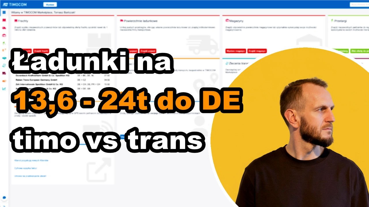 Spedytor Ładuje 21: Ładunki na auto 13,6m 24t z Polski do Niemiec | Stawki