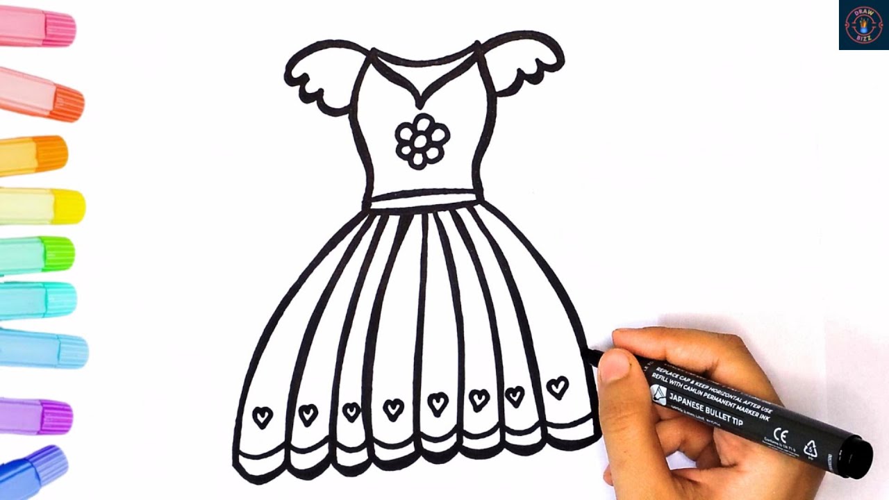How To Draw Girl Dress| Easy Step By Step Tutorial